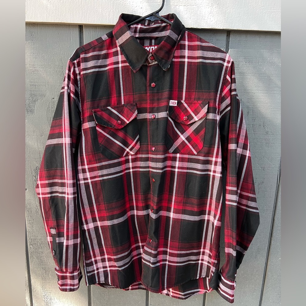 Men's Dixxon Red and Black Flannel Shirt